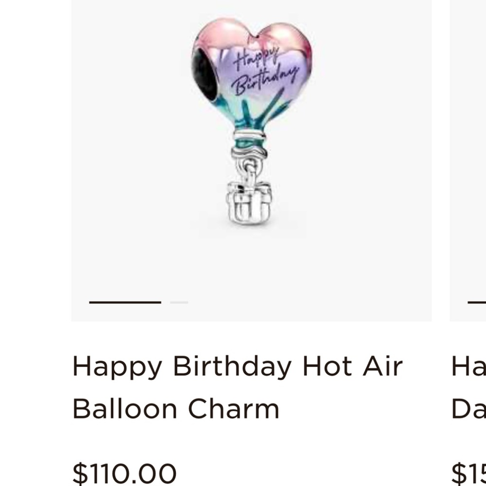 Pandora birthday Hot Air Balloon Charm